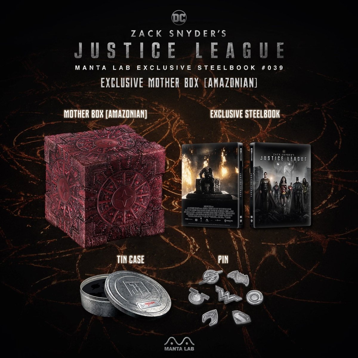 [ME39] Zack Snyder's Justice League Steelbook (Motherbox AM) in - STEELBOOK by WARNER | Collectong