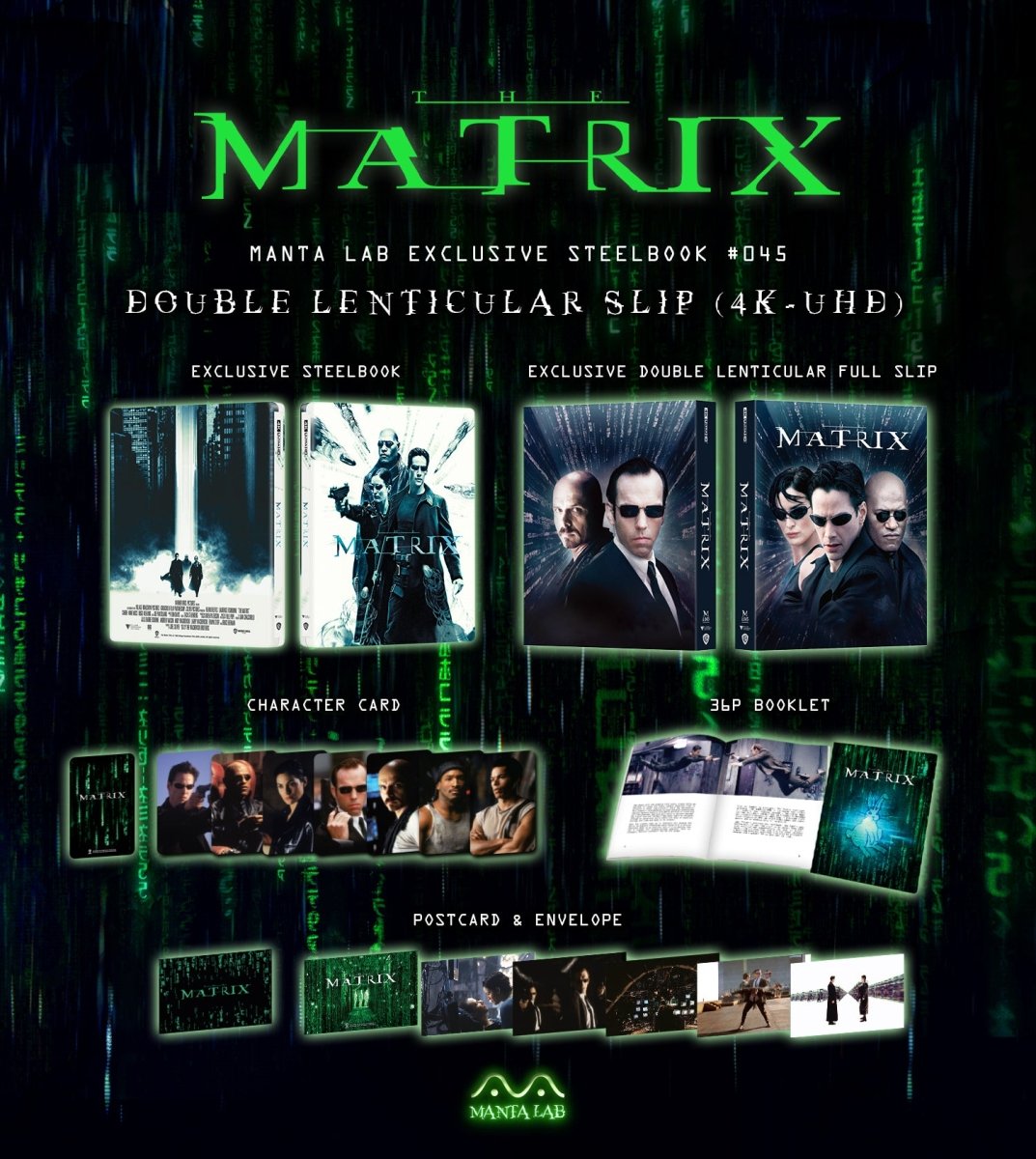 [ME45] The Matrix Steelbook (Double Lenticular Full Slip) in - STEELBOOK by WARNER | Collectong