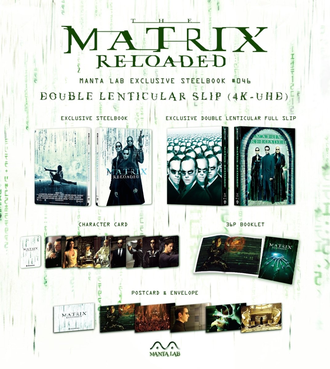 [ME46] The Matrix Reloaded Steelbook (Double Lenticular Full Slip) in - STEELBOOK by WARNER | Collectong
