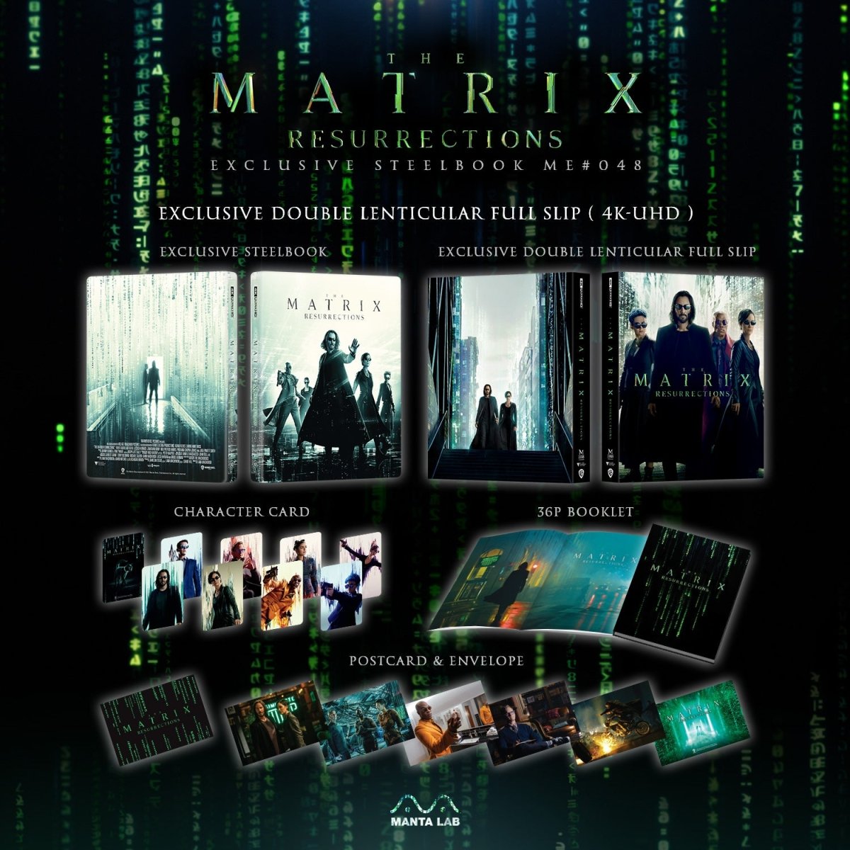 [ME48] The Matrix Resurrections Steelbook (Double Lenticular Full Slip) in - STEELBOOK by WARNER | Collectong