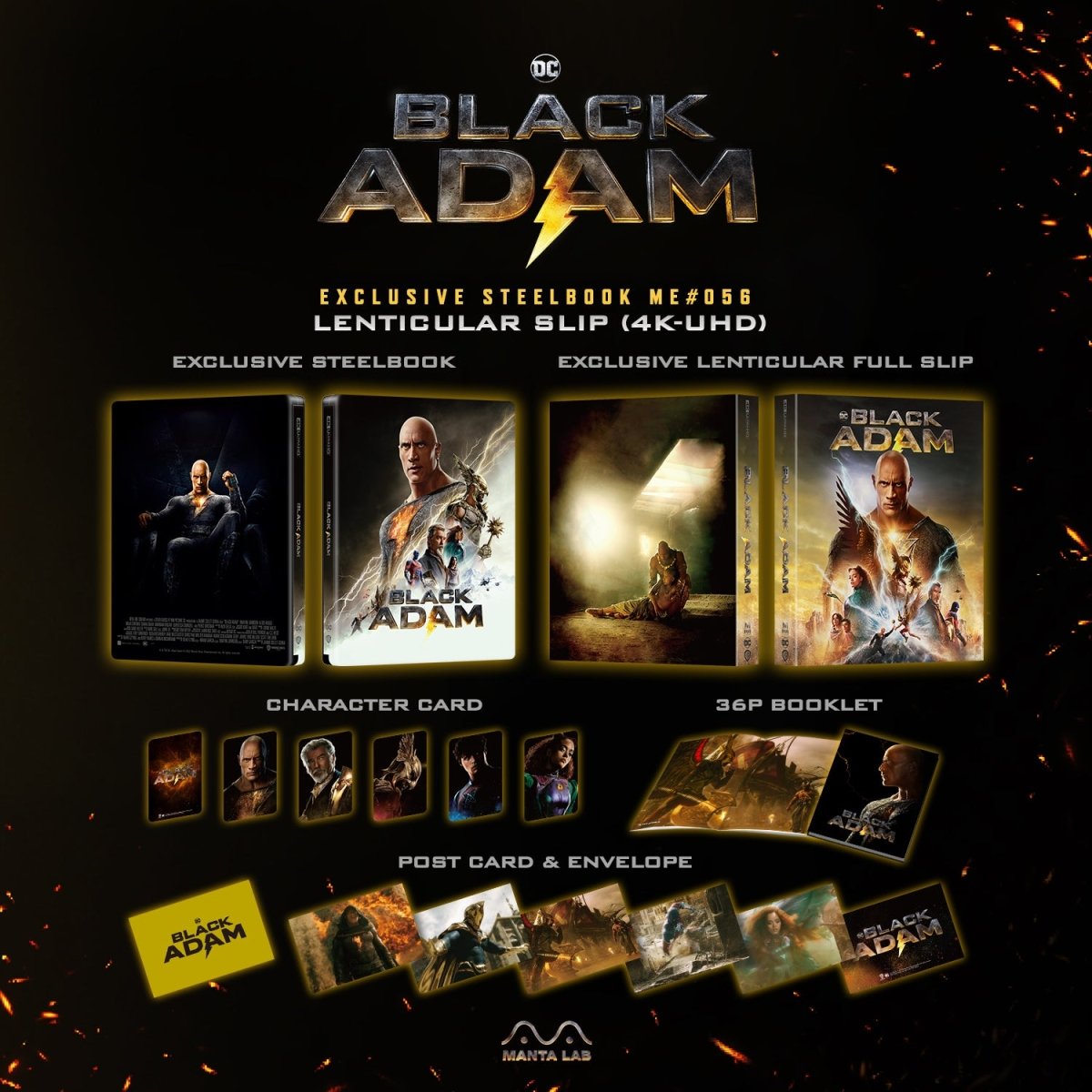 [ME56] Black Adam Steelbook (Lenticular Full Slip) in - STEELBOOK by WARNER | Collectong